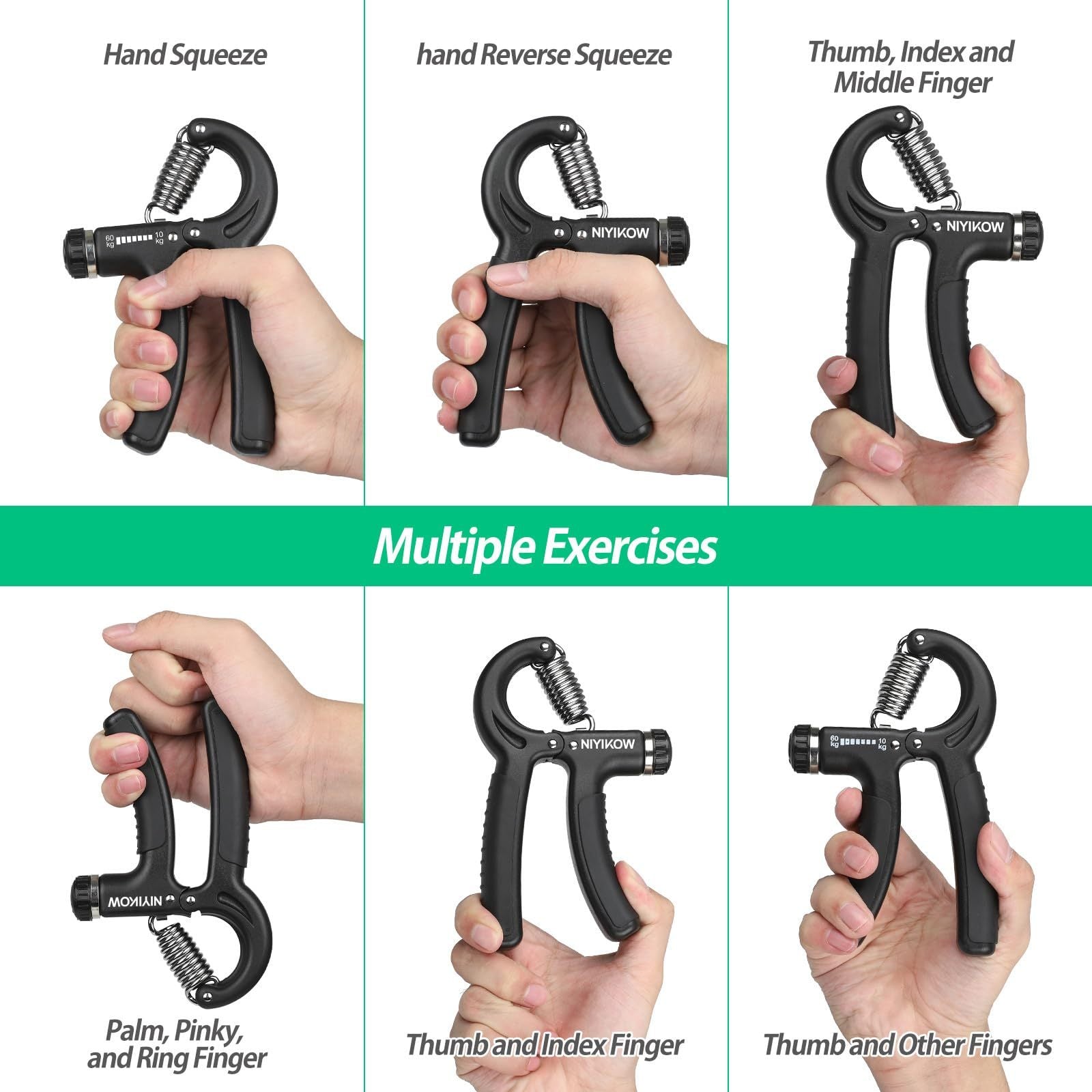 Workout Equipment Hand Gripper,22lbs-132lbs Adjustable Hand Grip Exerciser,Exercise Equipment Hand Grip Strengthener,Hand Grip Trainer for Training