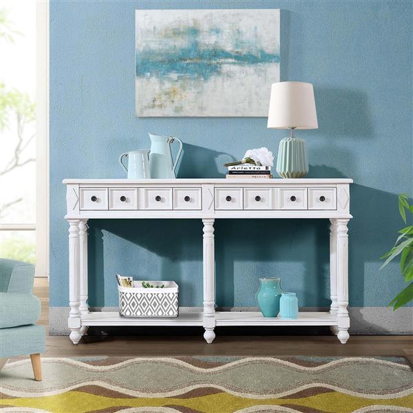 Inch Long Sofa Table With 2 Drawers Of The Same Size And Bottom Storage Rack