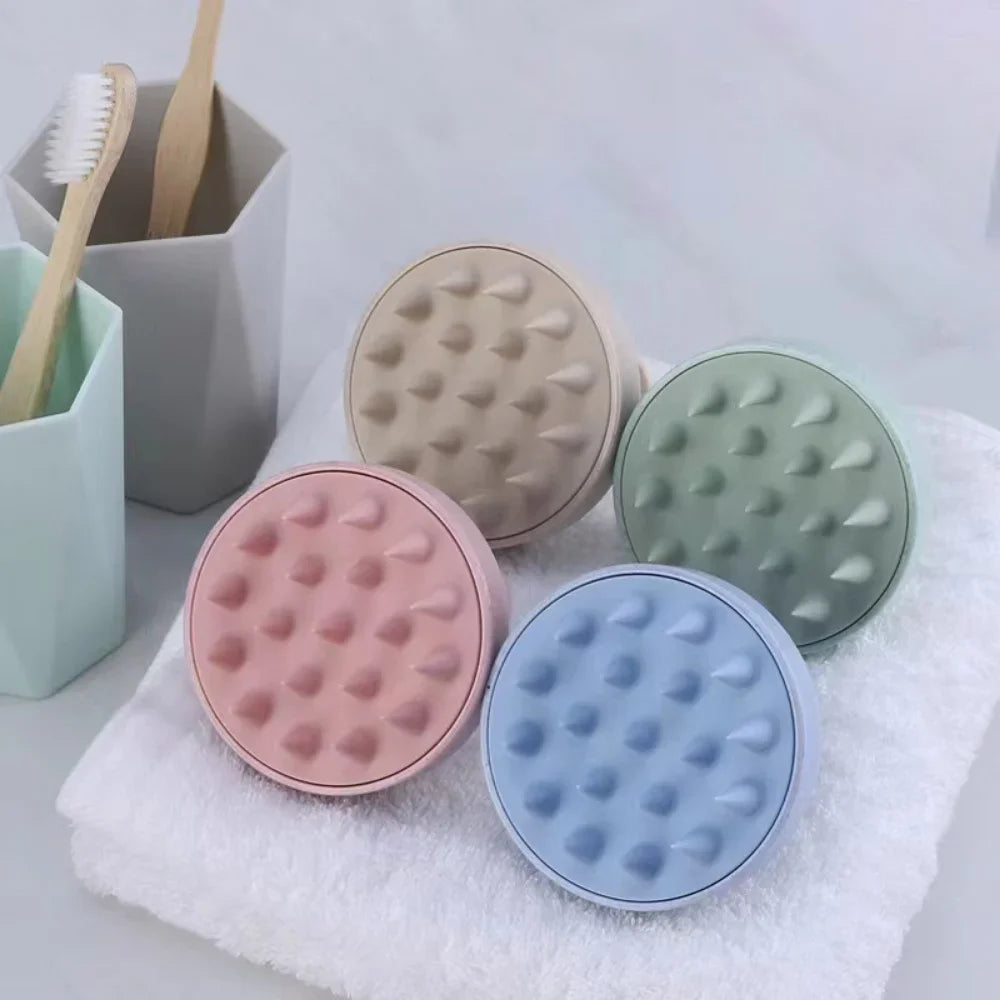 Silicone Shampoo Brush Head Scalp Massage Comb Clean the Scalp Thoroughly Body Massage Brush Bath Brush Salon Hairdressing Tool