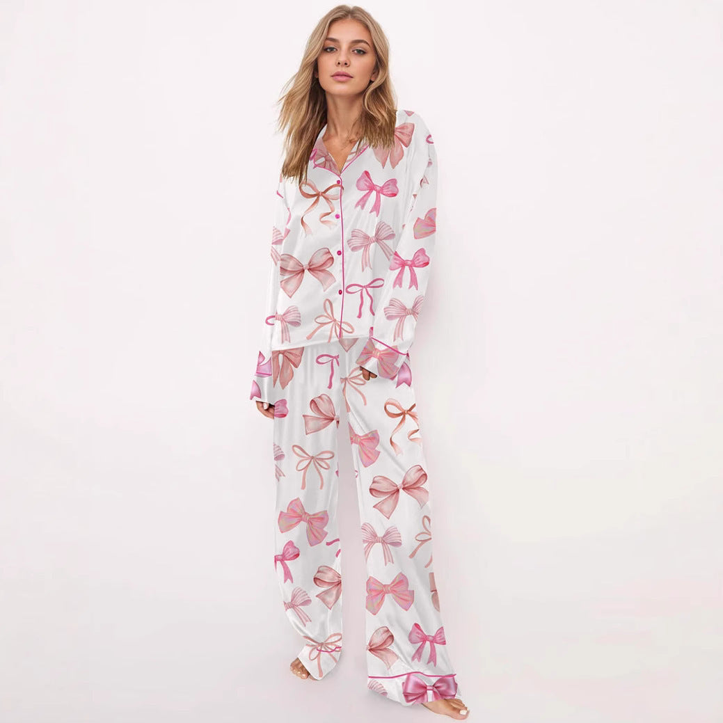 Printed Cute Pajamas Suit Long-sleeve Suit Suit Ladies