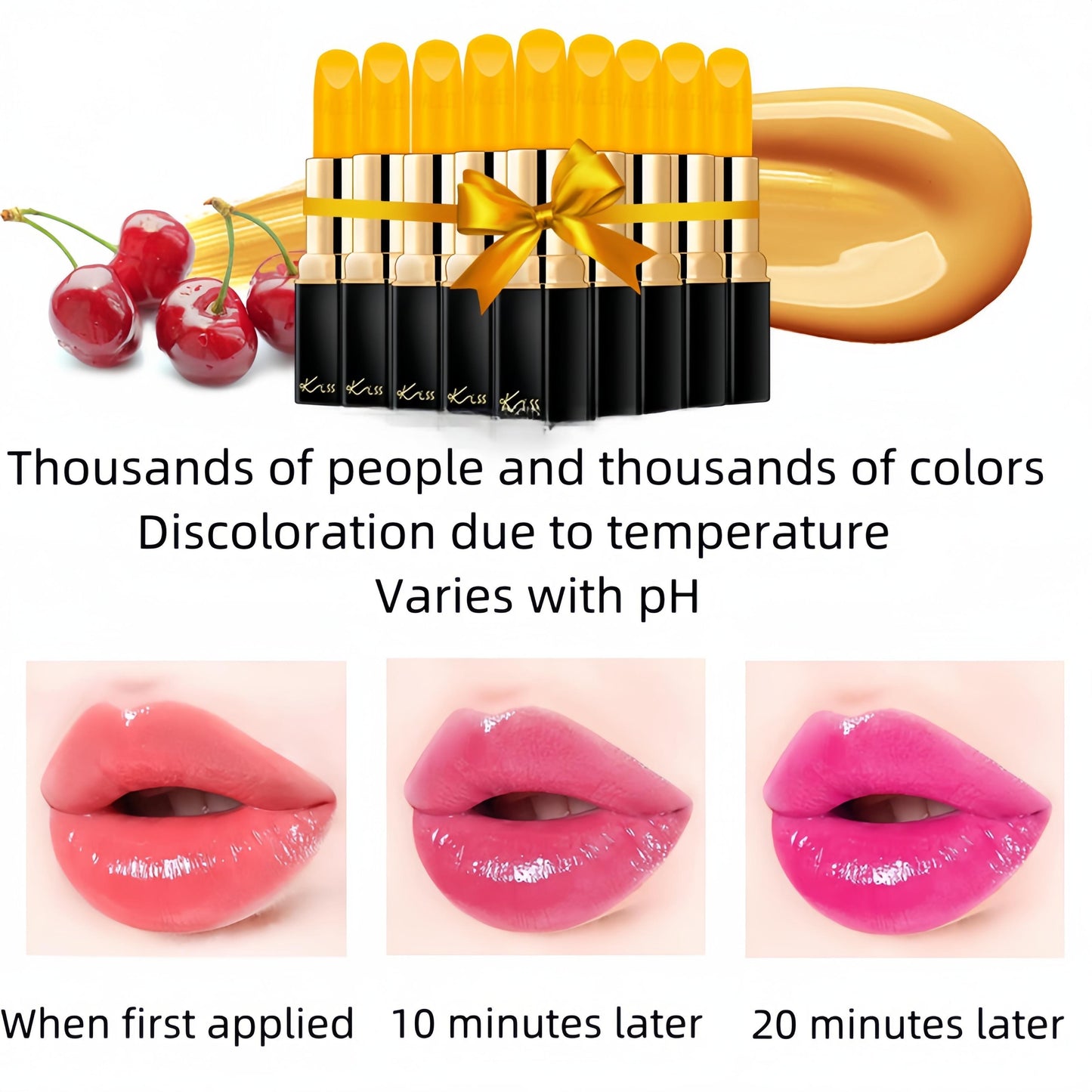 Carotene Healthy Color Changing Lipstick, Natural Moisturizing Lip Gloss Lip Balm Long Lasting Lip Care Labiales Magicos Nutritious Magic Lipstick For Women