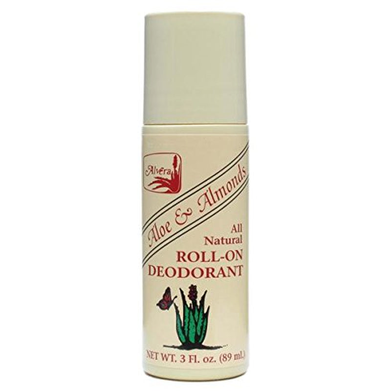 All Natural Roll-On Deodorant Aloe & Almonds - 3 Fl Oz, 4 Pack