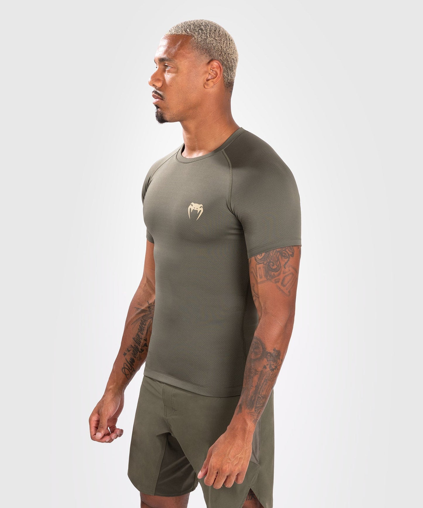 Venum Contender Herren Kurzarm Rashguard - Khaki