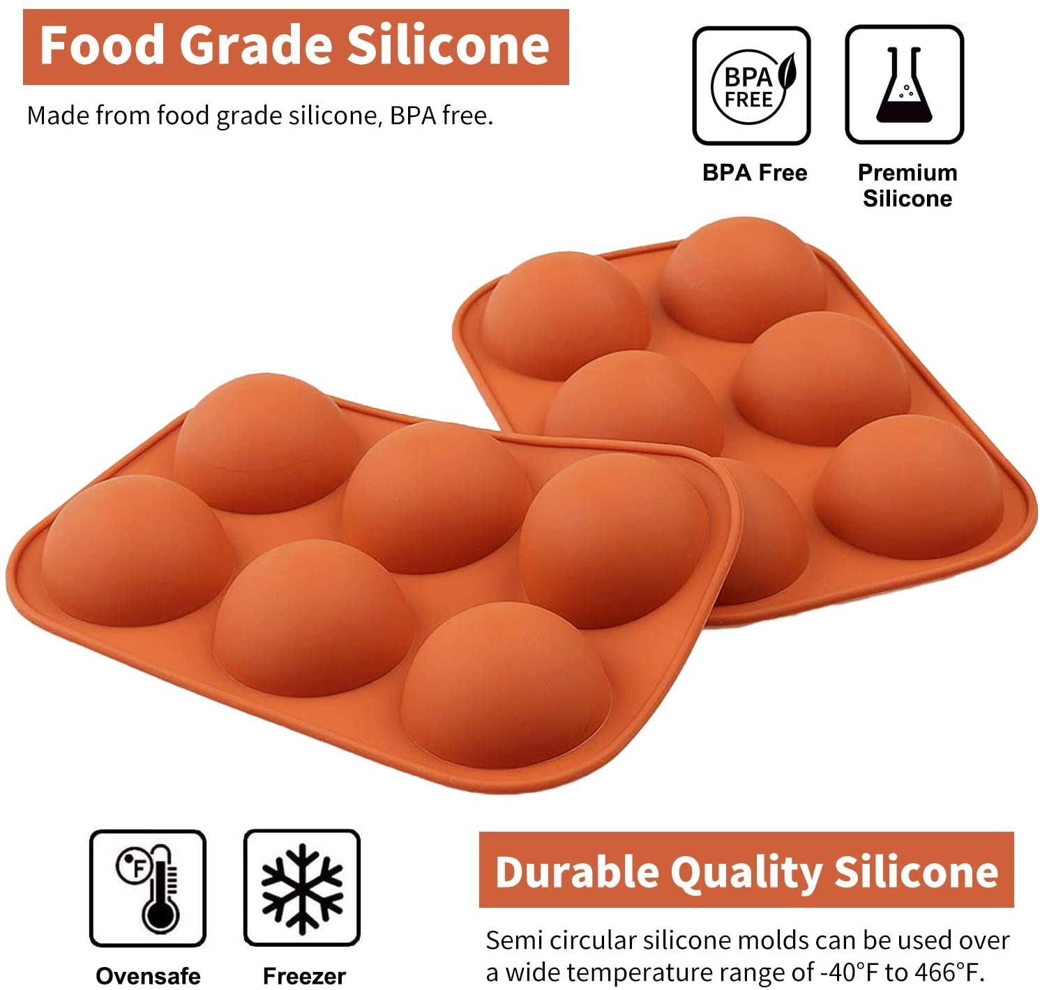 6-piece Semicircular Chocolate Mold 6-piece DIY Creative Cake Mold Jelly Pudding Mold