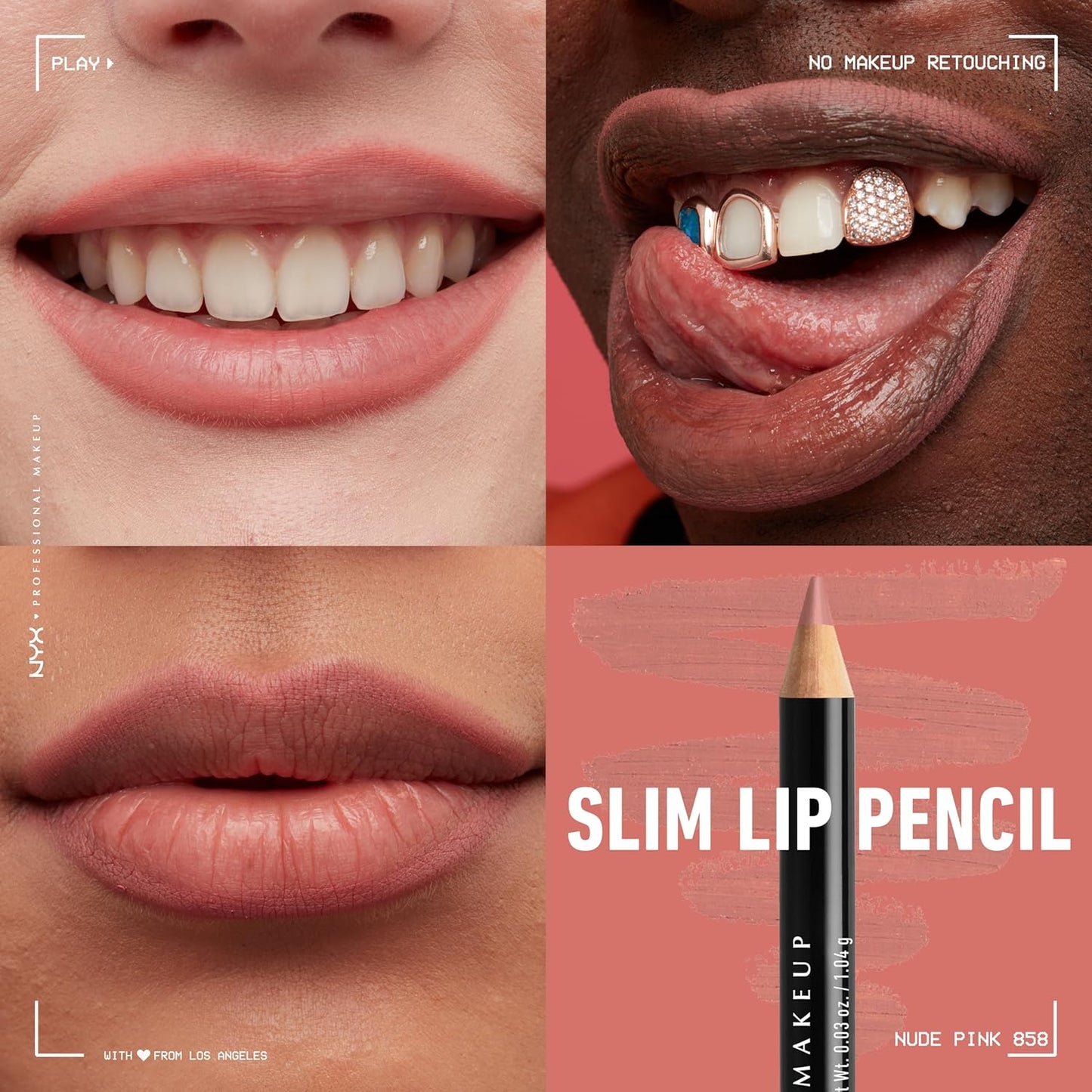 Slim Lip Pencil 2-Pack - Nude Pink & Hot Red