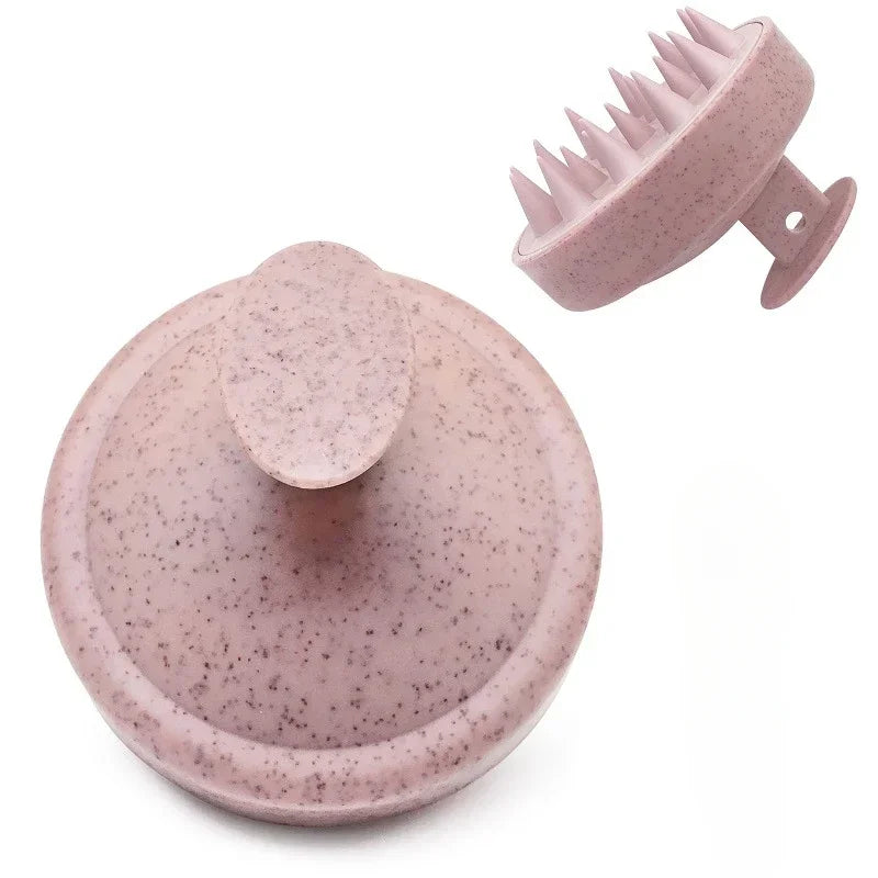 Silicone Shampoo Brush Head Scalp Massage Comb Clean the Scalp Thoroughly Body Massage Brush Bath Brush Salon Hairdressing Tool