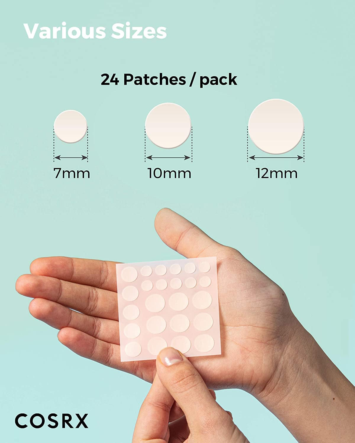 Acne Pimple Patch (96) Absorbing Hydrocolloid Original 3 Size Patches for Blemishes and Zits Cover, Spot Stickers for Face and Body, Not Tested on Animals