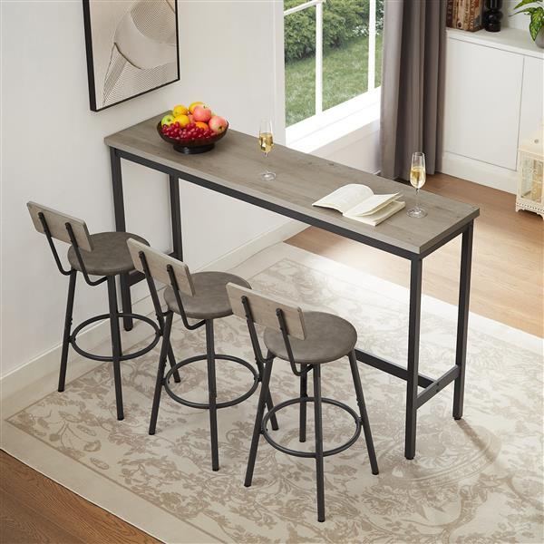 Long Bar Counter Table Set