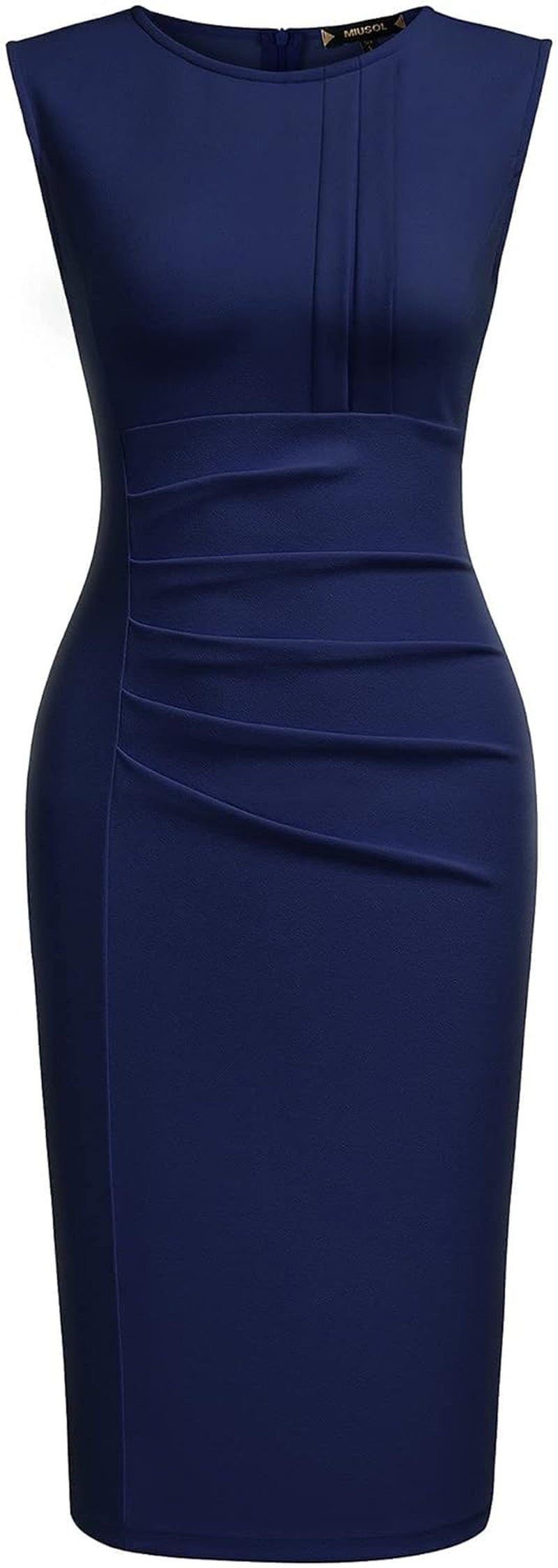 Women'S Retro Ruffle Sleeveless Cocktail Party Pencil Dress