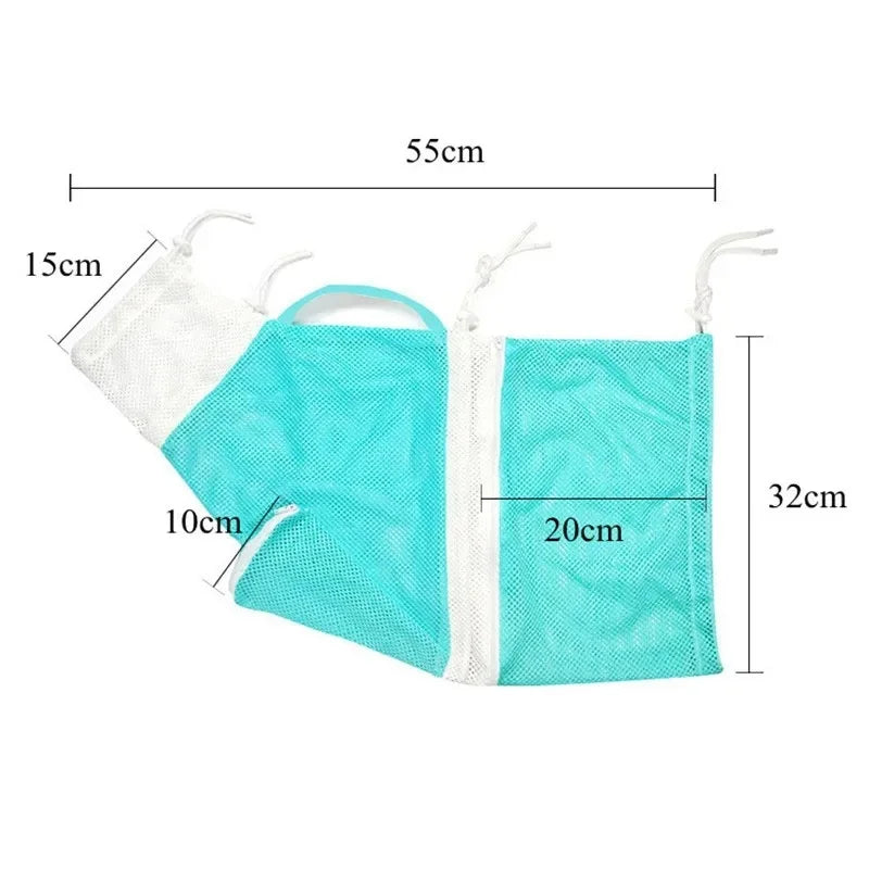 Cat Grooming Shower Bag Mesh Polyester Wash Mesh Bags Adjustable Cats Restraint Bag Prevent Scratching for Bathing Nail Trimming