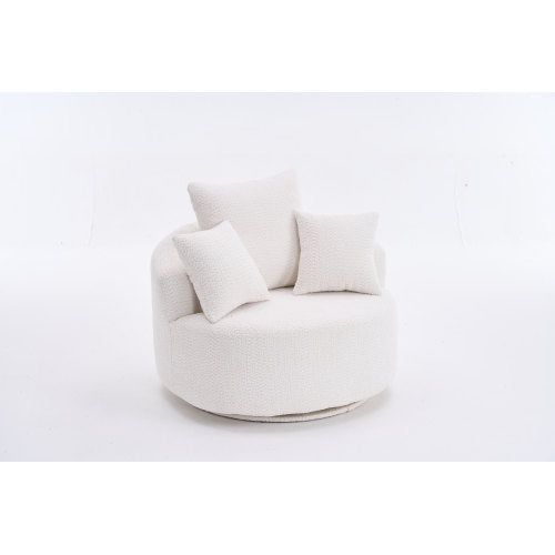 LY-031WH SWIVEL COMPRESSION CHAIR Single-seat Compression Chair, Crochet Yarn Material, Full Sponge Compression Swivel Chair,Compression Chair For Home Living  Home Furniture  Apartment  Hotel Office