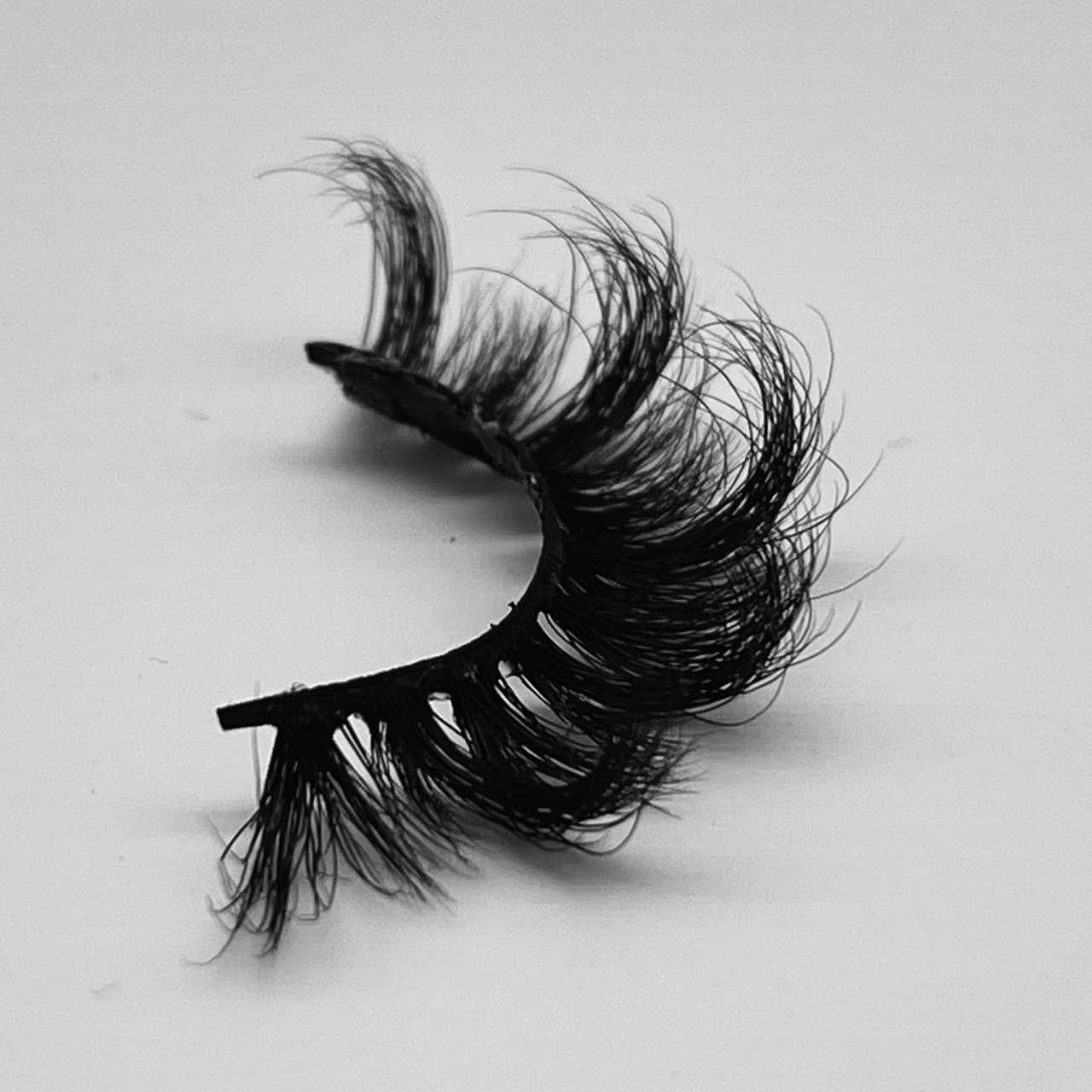 5D Mink Lashes Russian D Curl Lash Fluffy Volume Style False Eyelash Soft Natural Look Cat Eyelashes 1 Pair 18MM