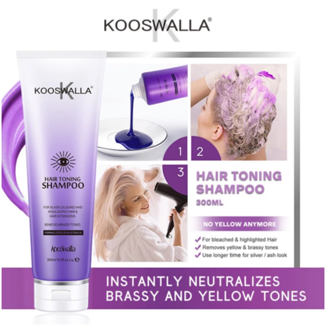 Kooswalla Hair Toning Shampoo (Sulphate and Paraben Free)