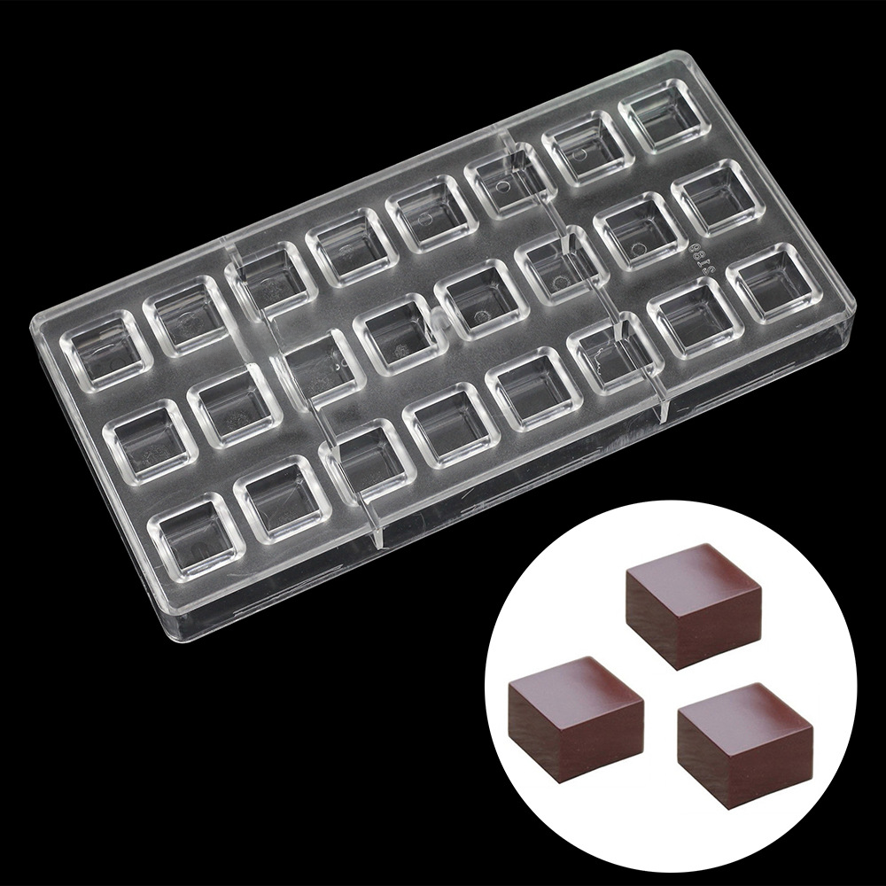 PE Chocolate Mold Square Lattice Round Love Egg Ice Chocolate Baking Tools A Variety Of Optional