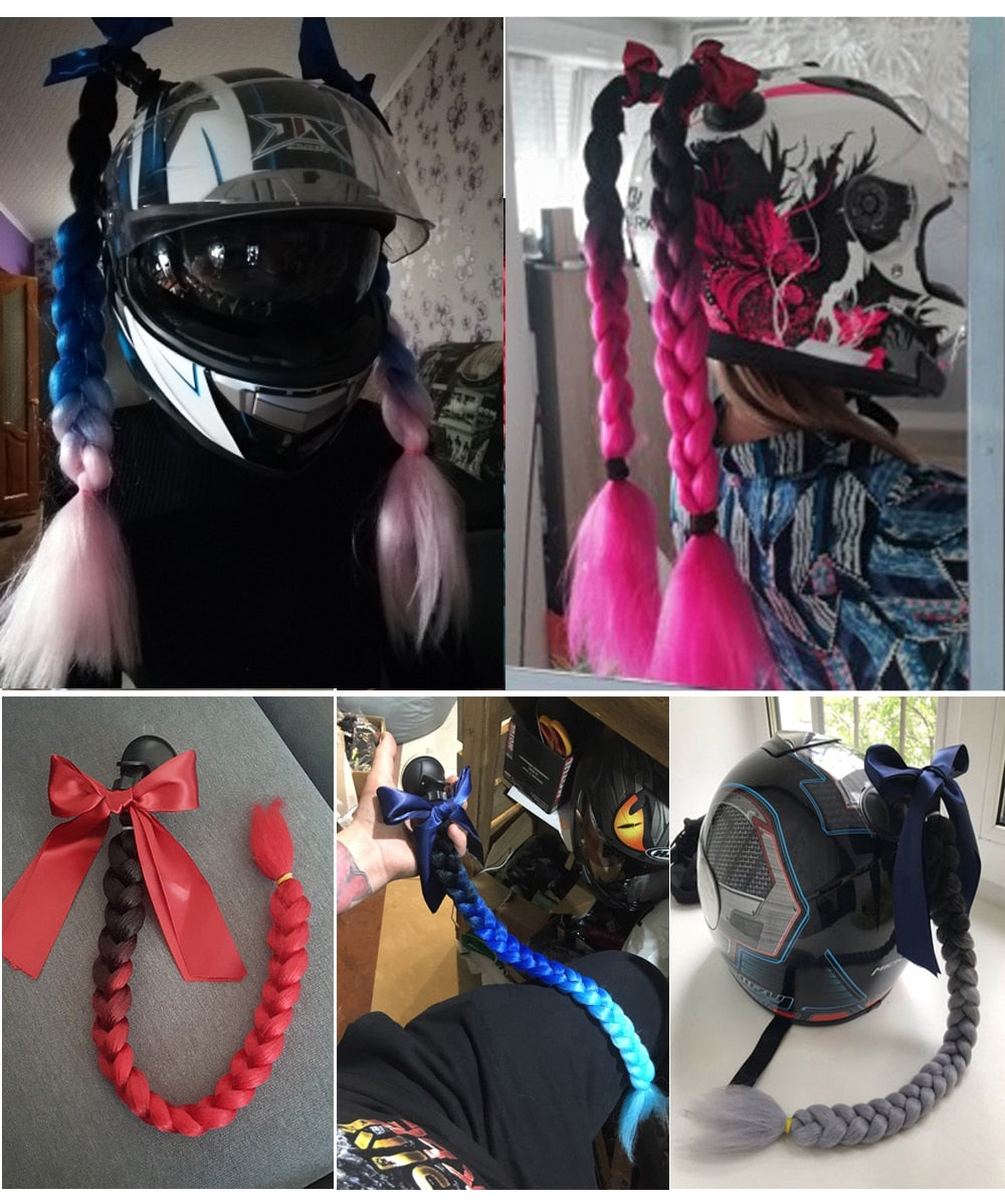 Women Motorcycle Helmet Braids