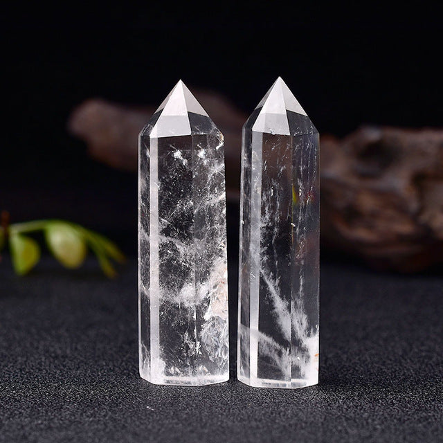 Natural Clear Quartz Point, Cut Based