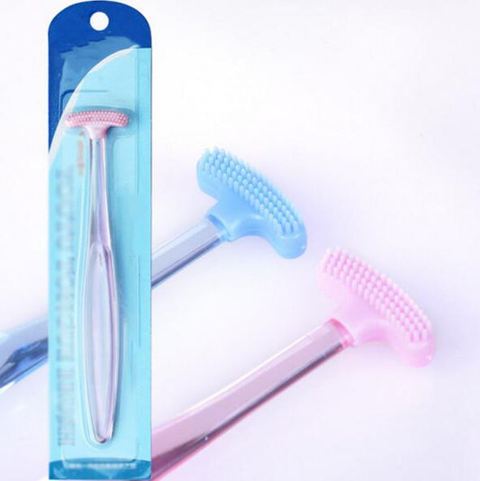 High Quality Soft Rubber Tongue Scraper Brush Remove Cleaner Tongue Surface Tongue Coating Cleaner Toothbrush Oral Dental Care