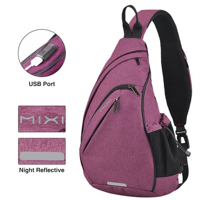 Sac à Dos Bandoulière Homme Violet Sac a dos Homme