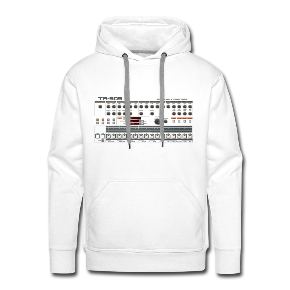 Sweat-shirt à capuche TR-909 - blanc