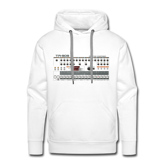 Sweat-shirt à capuche TR-909 - blanc