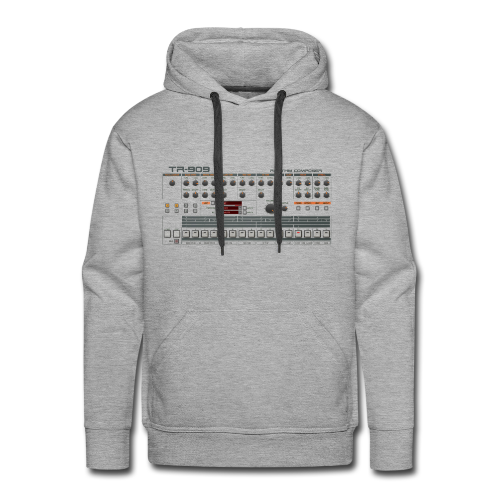 Sweat-shirt à capuche TR-909 - gris chiné